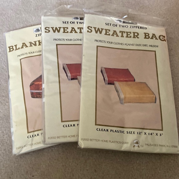 Better Home Other - NIP Three Packages of Sweater Bags, 2 in each bag